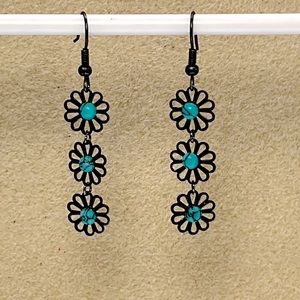 22078 Turquoise Flower Earrings